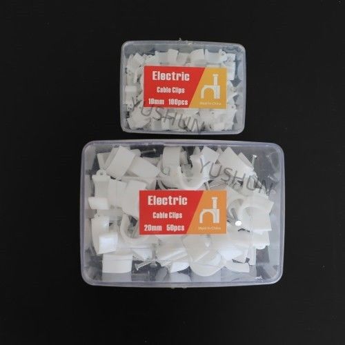 Duurzame het Gebruiken Diverse Witte of Zwarte Kleuren Plastic Vlakke of Kabelklemmen voor draden