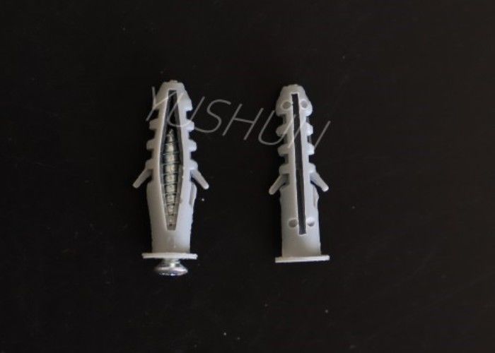 Plastic Nylon 14*75mm Licht of Donker Grey Color Plastic Wall Plug-Schroefgebruik voor Muur