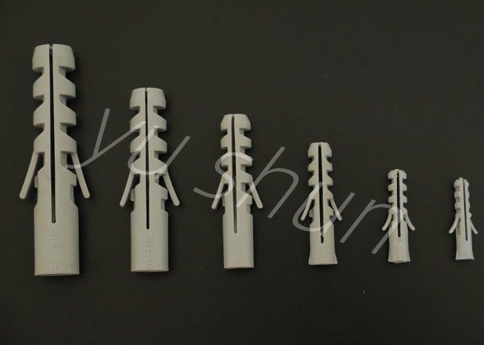 Het plastiek breidt Spijkers met Schroef 6mm Licht Grey Color Plastic Wall Plug de Schroefgebruik van S6 uit voor Muur