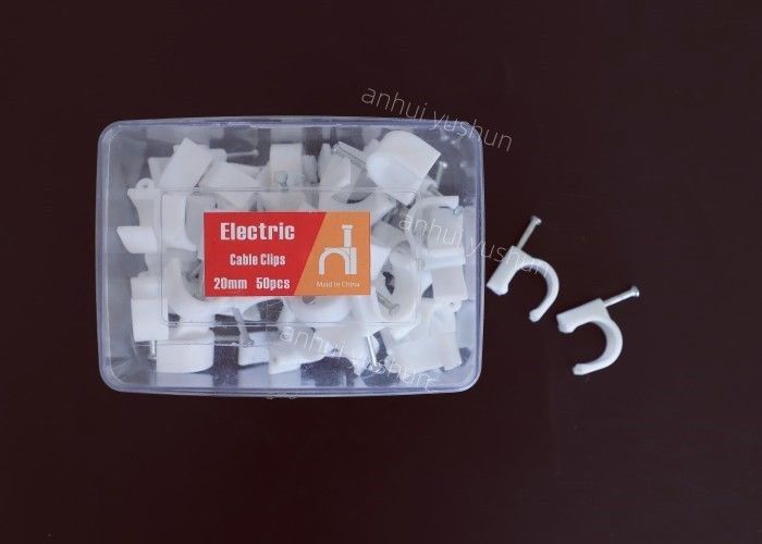 Hoge duurzaamheid Plastic Cable Clips 4mm - 25mm Voor binnen / buiten kabelbeheer
