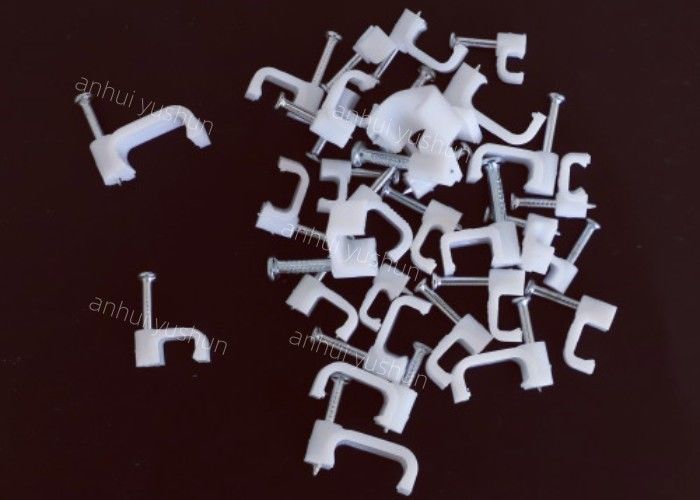 Het hoge PE van de Elasticiteitscirkel Plastiek overhaalt Kabelspijkers 6mm Witte Kleur