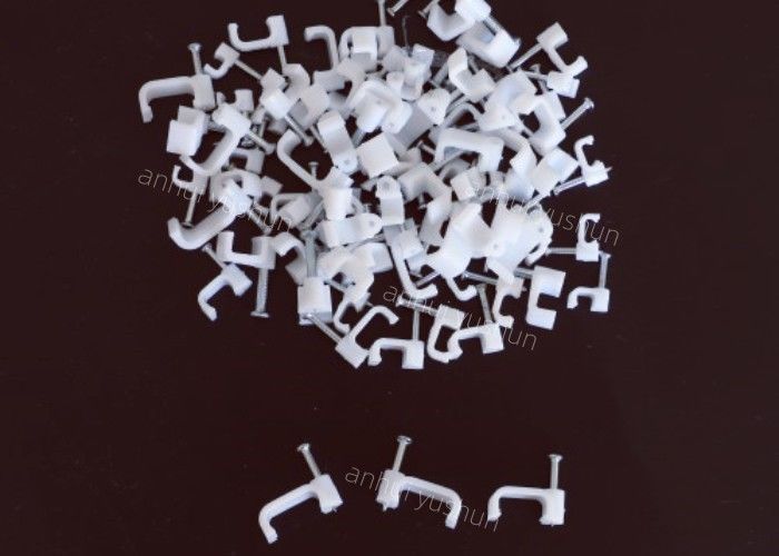 Het hoge PE van de Elasticiteitscirkel Plastiek overhaalt Kabelspijkers 6mm Witte Kleur